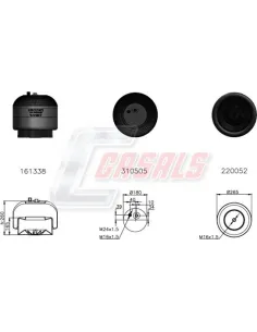 Fuelle de suspensión neumática B2745 Mercedes-Benz