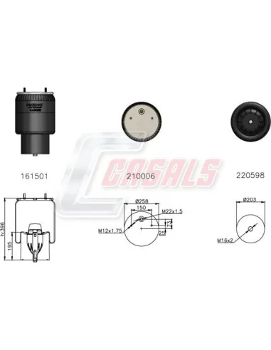 Sus.Neumatica Piston Plastico