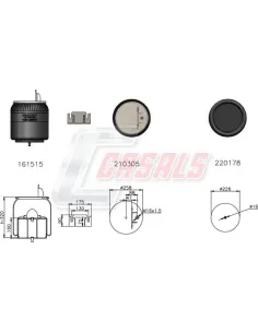 Fuelle de suspensión neumática B2810 Renault Trucks