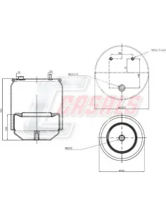 Fuelle de suspensión neumática B2953 DAF eje trasero