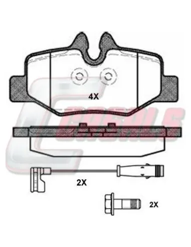 Kit Pastillas Mercedes Vito Trasera