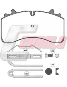 Juego Pastillas Freno Wabco Pan22-1