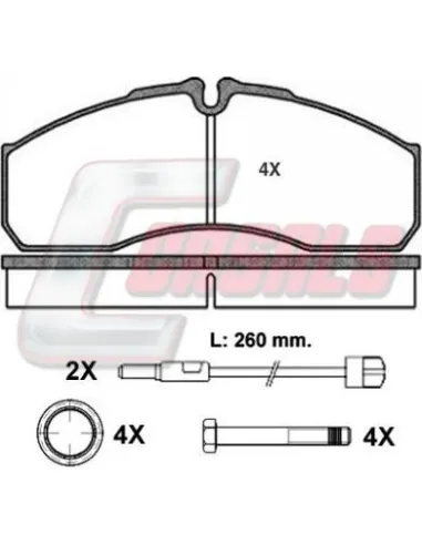 Kit Pastillas De Freno Iveco Daily