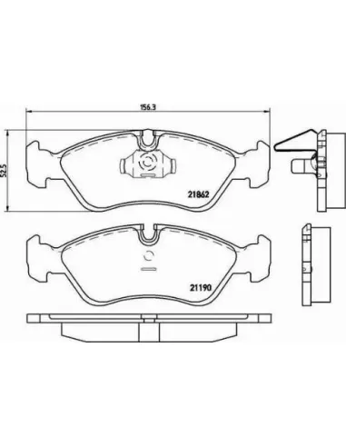 P59017 Juego de pastillas de freno Brembo