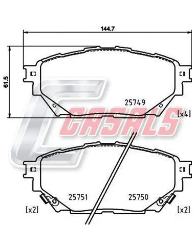 Pastilla De Freno Mitsubishi Canter