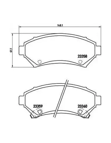 P59028 Juego de pastillas de freno Brembo