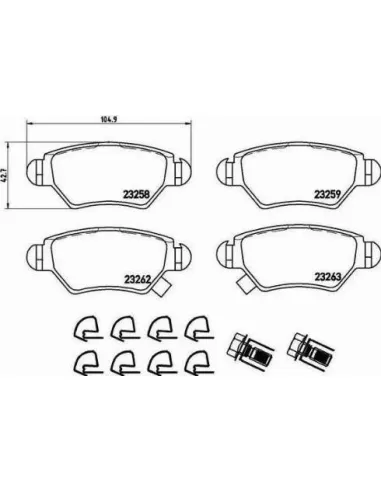 P59031 Juego de pastillas de freno Brembo