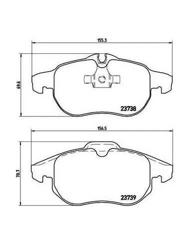 P59043X Juego de pastillas de freno Brembo