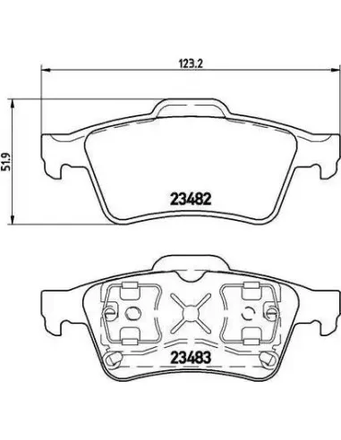 P59044 Juego de pastillas de freno Brembo