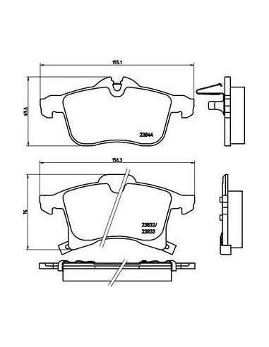 Juego de pastillas de freno Brembo P 59 045X