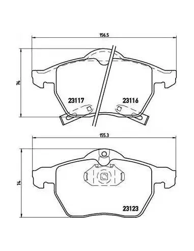 Juego de pastillas de freno Brembo P 59 048