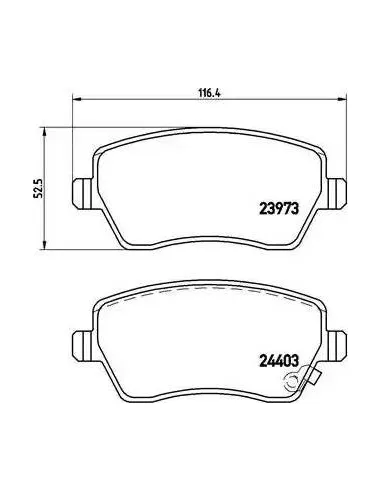 Juego de pastillas de freno Brembo P 59 050