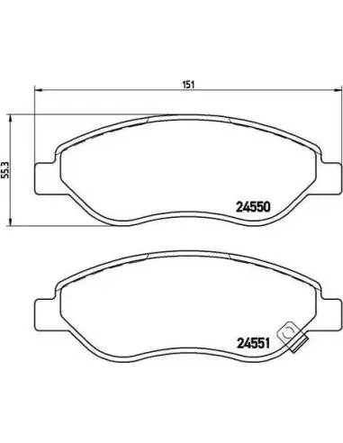 P59053 Juego de pastillas de freno Brembo