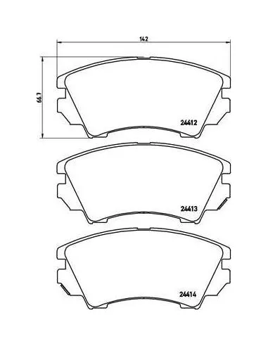 P59055X Juego de pastillas de freno Brembo