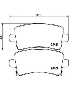 Juego de pastillas de freno de disco Brembo P59060 para Chevrolet