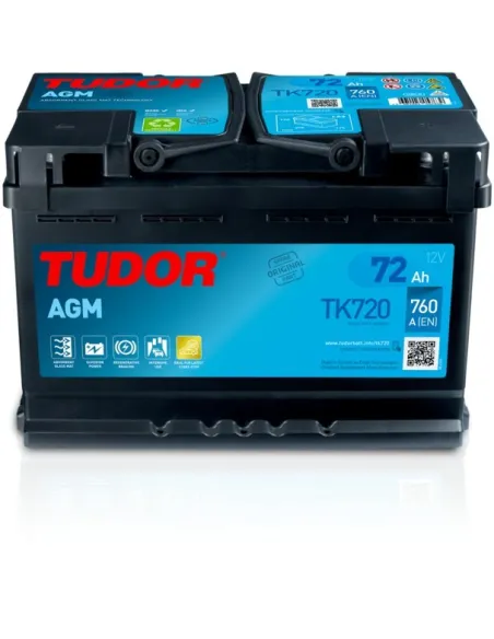 Batería Tudor AGM TK720 72Ah 760A 12V