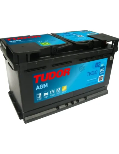 TUDOR - TK820 - Batería de arranque 12V 80AH 800EN+ D 315X175X19 SISTEMA STAR&STOP