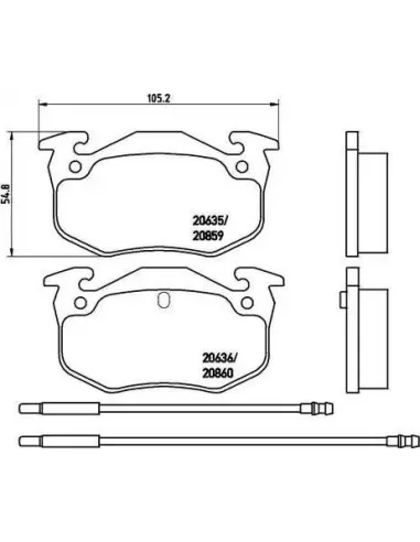 Juego de pastillas de freno Brembo P 61 029