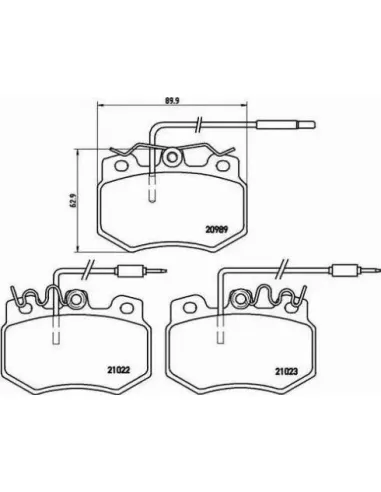 Brembo P 61 031 - Juego de pastillas de freno