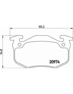 Juego de pastillas de freno de disco Brembo P61032 para Citroën /