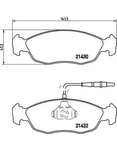 Juego de pastillas de freno Brembo P 61 054