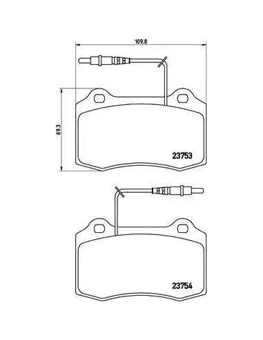 Juego de pastillas de freno Brembo P 61 064