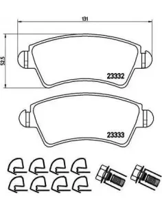 P61067 Juego de pastillas de freno Brembo