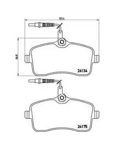 P61077 Juego de pastillas de freno Brembo