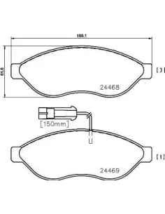 P61092 Juego de pastillas de freno Brembo