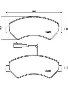 P61093 Juego de pastillas de freno Brembo