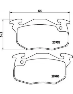 Brembo P 61 097 - Juego de pastillas de freno