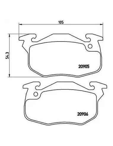 Brembo P 61 097 - Juego de pastillas de freno