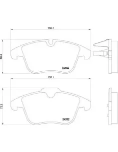 P61106 Juego de pastillas de freno Brembo