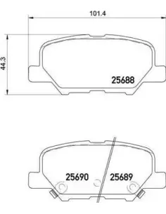 P61111 Juego de pastillas de freno Brembo