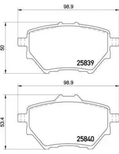 P61122 Juego de pastillas de freno Brembo