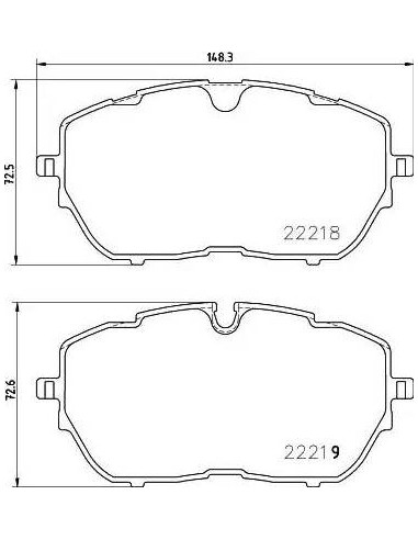 Juego de pastillas de freno Brembo P 61 128