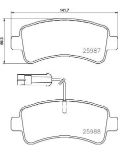 P61130 Juego de pastillas de freno Brembo