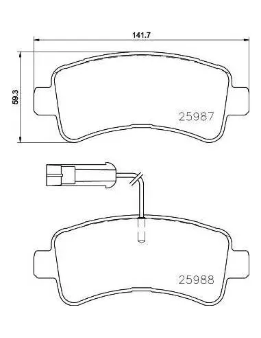 Juego de pastillas de freno Brembo P 61 130