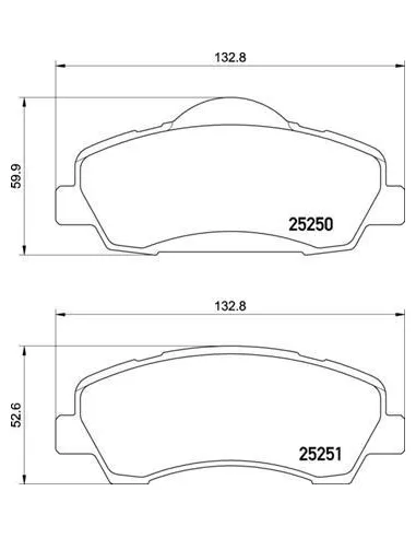 Juego de pastillas de freno Brembo P 61 138