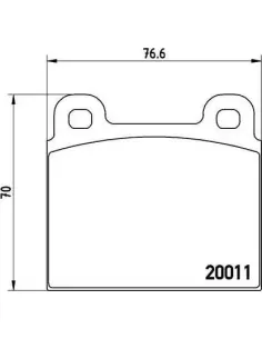 P65001 Juego de pastillas de freno Brembo