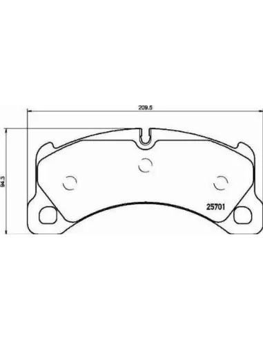 P65033 Juego de pastillas de freno Brembo