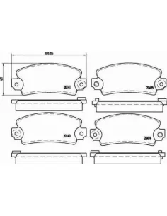 P68001 Juego de pastillas de freno Brembo