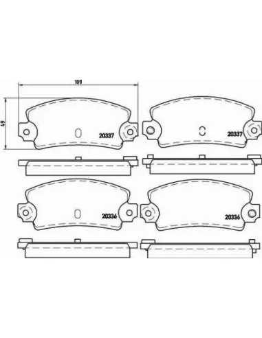 P68002 Juego de pastillas de freno Brembo