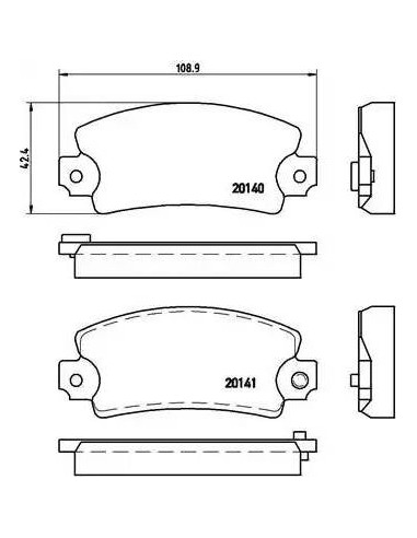 Juego de pastillas de freno Brembo P 68 004