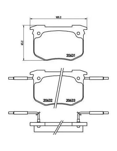 Juego de pastillas de freno Brembo P 68 011