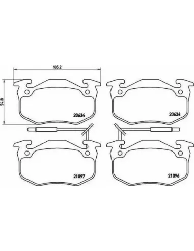 P68015 Juego de pastillas de freno Brembo