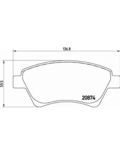 Juego de pastillas de freno de disco Brembo P68034 para Renault GRAND