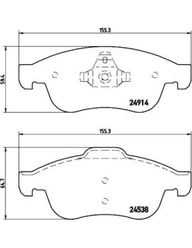 P68050X Juego de pastillas de freno Brembo