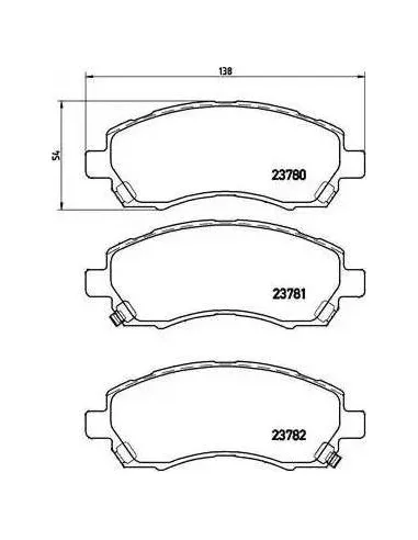 Juego de pastillas de freno Subaru P 78 009