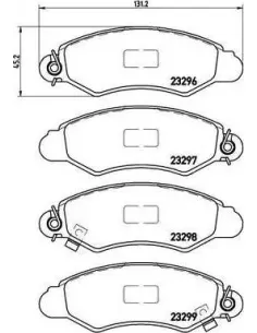 P78012 Juego de pastillas de freno Brembo